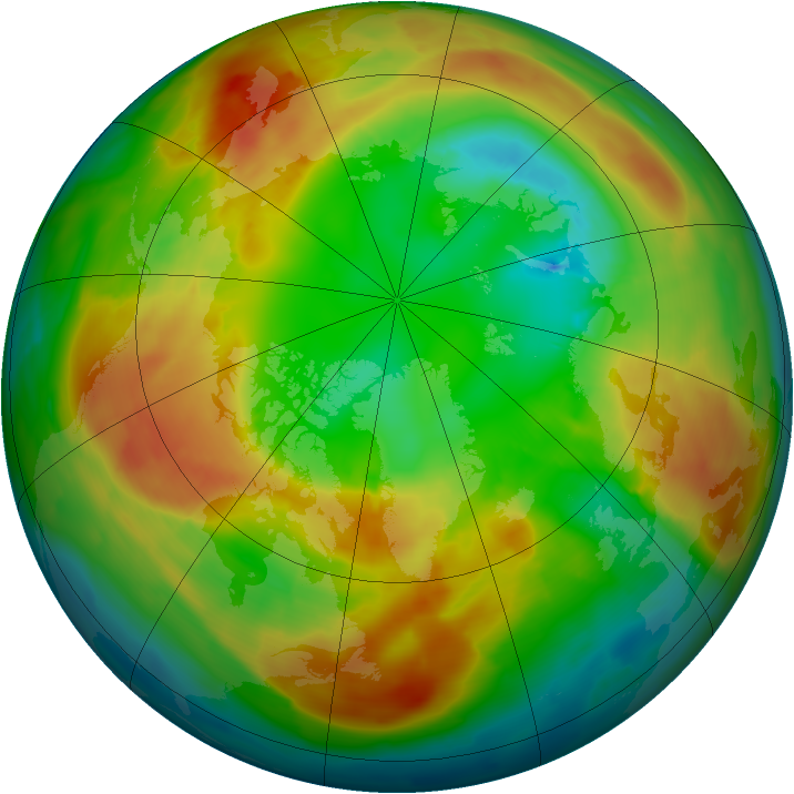 Arctic ozone map for 23 February 2011